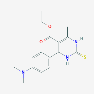 molecular formula C16H21N3O2S B2621943 Ethyl 4-[4-(dimethylamino)phenyl]-6-methyl-2-thioxo-1,2,3,4-tetrahydropyrimidine-5-carboxylate CAS No. 19492-61-6
