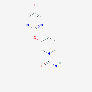 molecular formula C14H21FN4O2 B2621973 N-(tert-butyl)-3-((5-fluoropyrimidin-2-yl)oxy)piperidine-1-carboxamide CAS No. 2034577-82-5