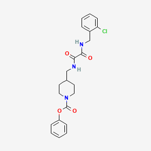 molecular formula C22H24ClN3O4 B2621981 Phenyl 4-((2-((2-chlorobenzyl)amino)-2-oxoacetamido)methyl)piperidine-1-carboxylate CAS No. 1235012-48-2