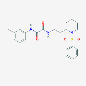 molecular formula C24H31N3O4S B2622042 N1-(3,5-dimethylphenyl)-N2-(2-(1-tosylpiperidin-2-yl)ethyl)oxalamide CAS No. 898450-27-6