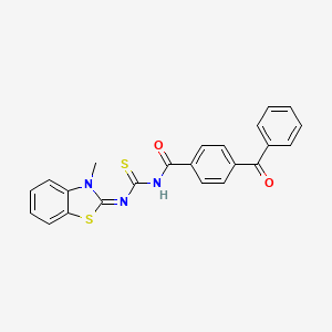 B2622049 (E)-4-benzoyl-N-((3-methylbenzo[d]thiazol-2(3H)-ylidene)carbamothioyl)benzamide CAS No. 327972-02-1