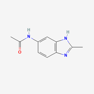 molecular formula C10H11N3O B2622066 ACETAMIDE,N-(2-METHYL-1H-BENZO[D]IMIDAZOL-5-YL)- CAS No. 56842-62-7
