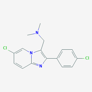 molecular formula C16H15Cl2N3 B026221 6-Chloro-2-(4-chlorophenyl)-N,N-dimethylimidazo[1,2-a]pyridine-3-methanamine CAS No. 365213-33-8