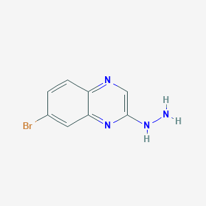molecular formula C8H7BrN4 B2622107 7-Bromo-2-hydrazinylquinoxaline CAS No. 145369-92-2