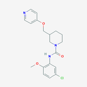 molecular formula C19H22ClN3O3 B2622163 N-(5-chloro-2-methoxyphenyl)-3-[(pyridin-4-yloxy)methyl]piperidine-1-carboxamide CAS No. 2379948-37-3