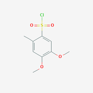 molecular formula C9H11ClO4S B2622205 4,5-Dimethoxy-2-methylbenzene-1-sulfonyl chloride CAS No. 60987-20-4