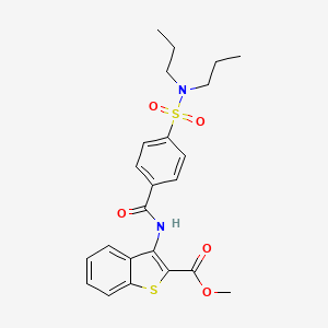 molecular formula C23H26N2O5S2 B2622238 methyl 3-(4-(N,N-dipropylsulfamoyl)benzamido)benzo[b]thiophene-2-carboxylate CAS No. 441290-51-3