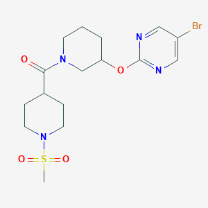 (3-((5-Bromopyrimidin-2-yl)oxy)piperidin-1-yl)(1-(methylsulfonyl)piperidin-4-yl)methanone