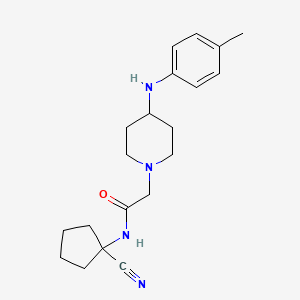 molecular formula C20H28N4O B2622272 N-(1-cyanocyclopentyl)-2-{4-[(4-methylphenyl)amino]piperidin-1-yl}acetamide CAS No. 1311758-24-3
