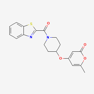 4-((1-(benzo[d]thiazole-2-carbonyl)piperidin-4-yl)oxy)-6-methyl-2H-pyran-2-one