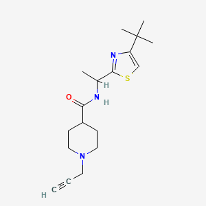 N-[1-(4-tert-butyl-1,3-thiazol-2-yl)ethyl]-1-(prop-2-yn-1-yl)piperidine-4-carboxamide