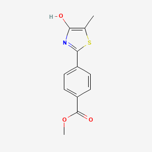 molecular formula C12H11NO3S B2622300 Methyl 4-(4-hydroxy-5-methyl-1,3-thiazol-2-yl)benzenecarboxylate CAS No. 131786-61-3
