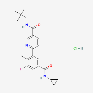 molecular formula C22H27ClFN3O2 B2622318 Losmapimod hydrochloride CAS No. 1246654-84-1