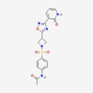 N-(4-((3-(3-(2-oxo-1,2-dihydropyridin-3-yl)-1,2,4-oxadiazol-5-yl)azetidin-1-yl)sulfonyl)phenyl)acetamide
