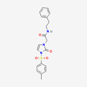 2-(2-oxo-3-tosyl-2,3-dihydro-1H-imidazol-1-yl)-N-phenethylacetamide