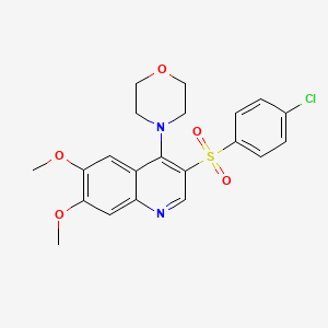 3-(4-Chlorobenzenesulfonyl)-6,7-dimethoxy-4-(morpholin-4-yl)quinoline