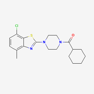 (4-(7-Chloro-4-methylbenzo[d]thiazol-2-yl)piperazin-1-yl)(cyclohexyl)methanone