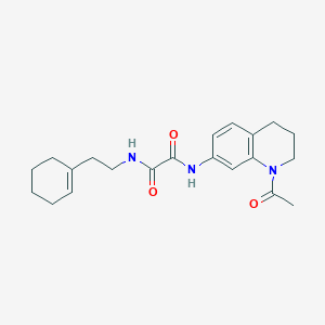 molecular formula C21H27N3O3 B2622344 N-(1-acetyl-1,2,3,4-tetrahydroquinolin-7-yl)-N'-[2-(cyclohex-1-en-1-yl)ethyl]ethanediamide CAS No. 898424-20-9
