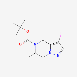 tert-butyl 3-iodo-6-methyl-6,7-dihydro-4H-pyrazolo[1,5-a]pyrazine-5-carboxylate
