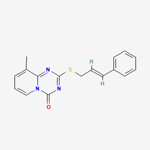 2-(cinnamylthio)-9-methyl-4H-pyrido[1,2-a][1,3,5]triazin-4-one