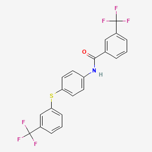 3-(trifluoromethyl)-N-[4-[3-(trifluoromethyl)phenyl]sulfanylphenyl]benzamide