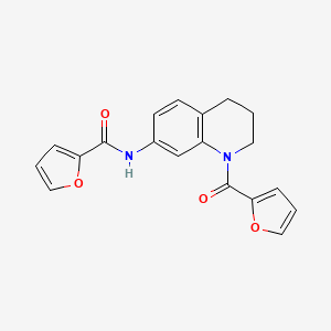 N-[1-(2-furoyl)-1,2,3,4-tetrahydroquinolin-7-yl]-2-furamide
