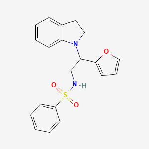N-(2-(furan-2-yl)-2-(indolin-1-yl)ethyl)benzenesulfonamide