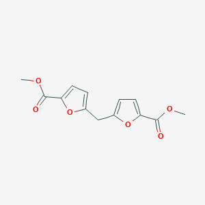 molecular formula C13H12O6 B2622390 Methyl 5-{[5-(methoxycarbonyl)furan-2-yl]methyl}furan-2-carboxylate CAS No. 30990-14-8