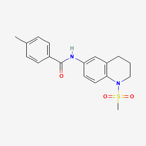 4-methyl-N-(1-methylsulfonyl-3,4-dihydro-2H-quinolin-6-yl)benzamide
