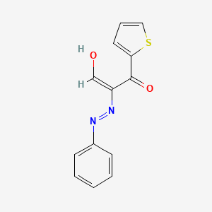 (2E)-3-oxo-2-(2-phenylhydrazin-1-ylidene)-3-(thiophen-2-yl)propanal