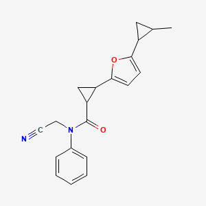 molecular formula C20H20N2O2 B2622403 N-(cyanomethyl)-2-[5-(2-methylcyclopropyl)furan-2-yl]-N-phenylcyclopropane-1-carboxamide CAS No. 2094183-83-0