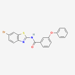 molecular formula C20H13BrN2O2S B2622417 N-(6-bromo-1,3-benzothiazol-2-yl)-3-phenoxybenzamide CAS No. 313254-77-2