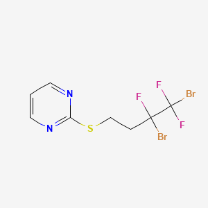 molecular formula C8H7Br2F3N2S B2622420 2-[(3,4-Dibromo-3,4,4-trifluorobutyl)sulfanyl]pyrimidine CAS No. 339020-36-9