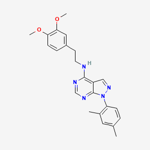 molecular formula C23H25N5O2 B2622421 N-[2-(3,4-dimethoxyphenyl)ethyl]-1-(2,4-dimethylphenyl)pyrazolo[3,4-d]pyrimidin-4-amine CAS No. 393784-66-2