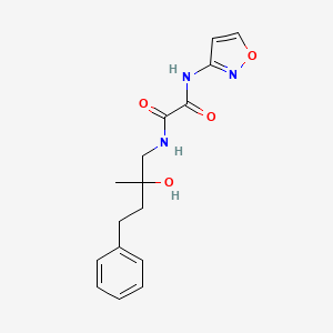 molecular formula C16H19N3O4 B2622428 N1-(2-hydroxy-2-methyl-4-phenylbutyl)-N2-(isoxazol-3-yl)oxalamide CAS No. 1351602-22-6