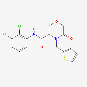 N-(2,3-dichlorophenyl)-5-oxo-4-(thiophen-2-ylmethyl)morpholine-3-carboxamide