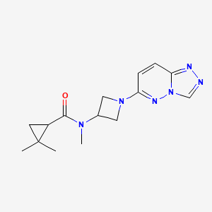 molecular formula C15H20N6O B2622445 N,2,2-trimethyl-N-(1-{[1,2,4]triazolo[4,3-b]pyridazin-6-yl}azetidin-3-yl)cyclopropane-1-carboxamide CAS No. 2320221-99-4