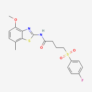 4-((4-fluorophenyl)sulfonyl)-N-(4-methoxy-7-methylbenzo[d]thiazol-2-yl)butanamide