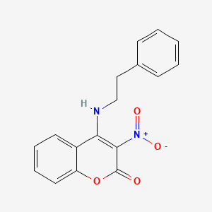 3-Nitro-4-phenethylamino-chromen-2-one