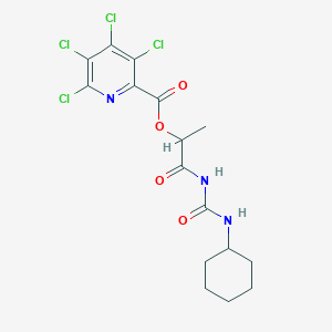 1-[(Cyclohexylcarbamoyl)amino]-1-oxopropan-2-yl 3,4,5,6-tetrachloropyridine-2-carboxylate