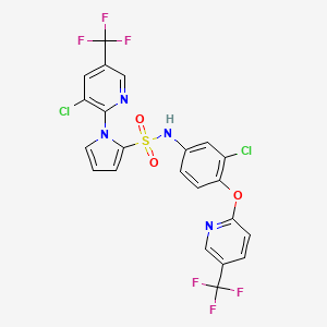 1-[3-chloro-5-(trifluoromethyl)-2-pyridinyl]-N-(3-chloro-4-{[5-(trifluoromethyl)-2-pyridinyl]oxy}phenyl)-1H-pyrrole-2-sulfonamide