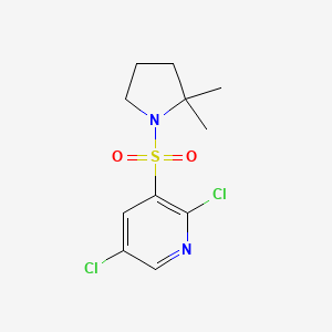 2,5-Dichloro-3-[(2,2-dimethylpyrrolidin-1-yl)sulfonyl]pyridine
