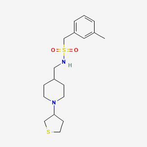 N-((1-(tetrahydrothiophen-3-yl)piperidin-4-yl)methyl)-1-(m-tolyl)methanesulfonamide