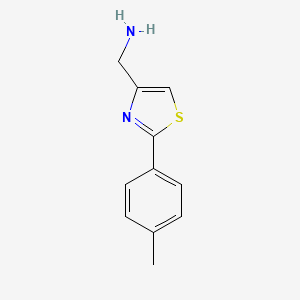 molecular formula C11H14Cl2N2S B2622503 (2-(P-Tolyl)thiazol-4-YL)methanamine CAS No. 89152-86-3