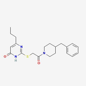 2-((2-(4-benzylpiperidin-1-yl)-2-oxoethyl)thio)-6-propylpyrimidin-4(3H)-one