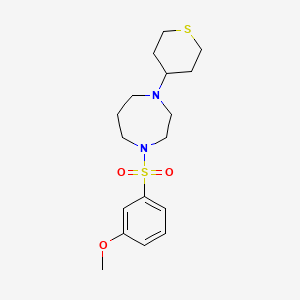 1-(3-Methoxyphenyl)sulfonyl-4-(thian-4-yl)-1,4-diazepane