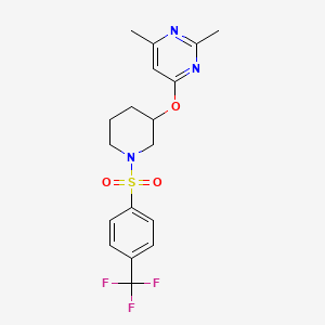 2,4-Dimethyl-6-((1-((4-(trifluoromethyl)phenyl)sulfonyl)piperidin-3-yl)oxy)pyrimidine