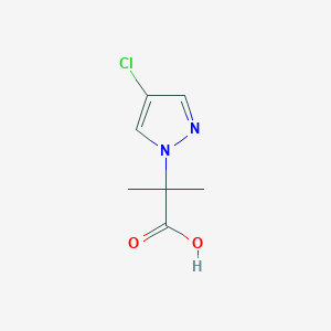 molecular formula C7H9ClN2O2 B2622521 2-(4-chloro-1H-pyrazol-1-yl)-2-methylpropanoic acid CAS No. 1004192-94-2