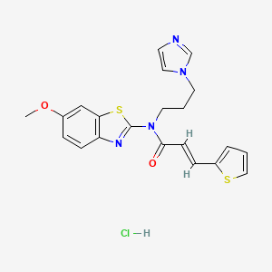 (E)-N-(3-(1H-imidazol-1-yl)propyl)-N-(6-methoxybenzo[d]thiazol-2-yl)-3-(thiophen-2-yl)acrylamide hydrochloride