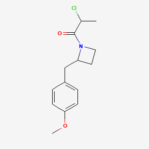 2-Chloro-1-[2-[(4-methoxyphenyl)methyl]azetidin-1-yl]propan-1-one